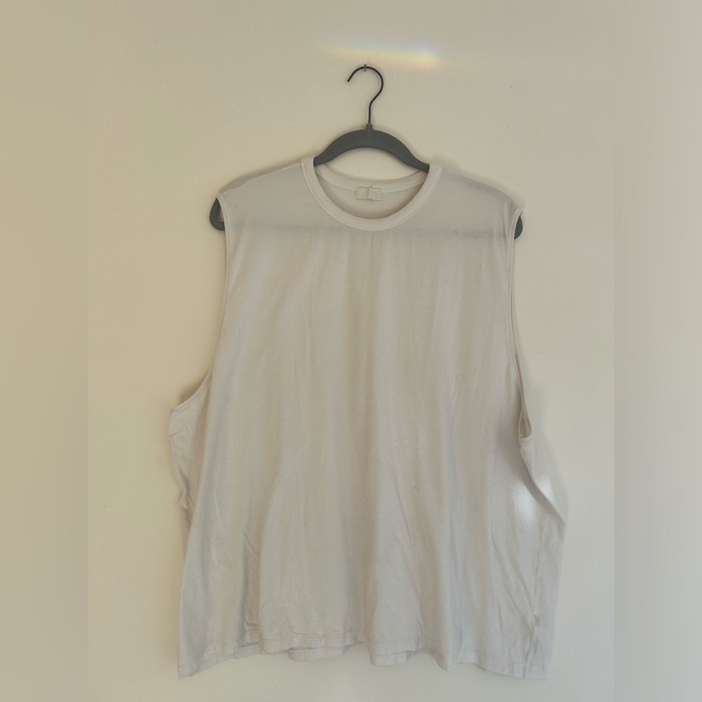 Skims 3x white muscle tee